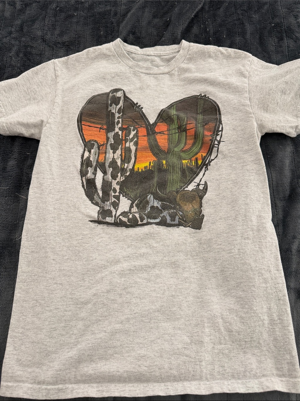 Gray Desert Cactus Graphic Tee - Men
